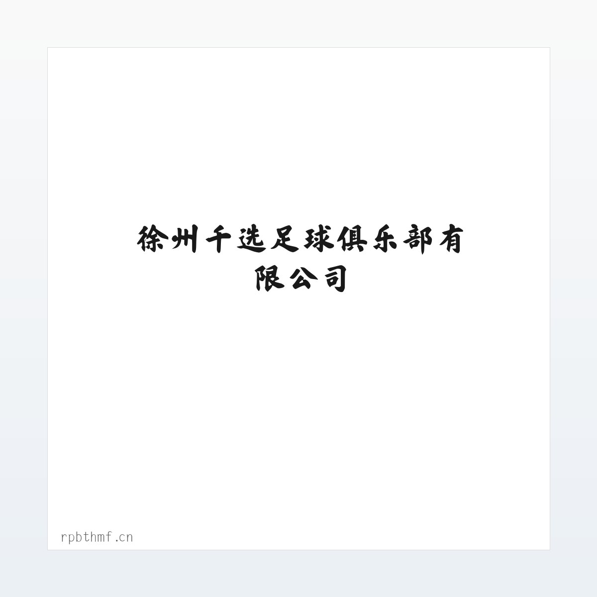 徐州千选足球俱乐部有限公司 方图